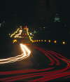 Night view into Columbia, South Carolina